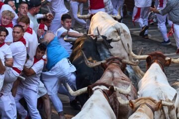 Segundo encierro de San Fermín 2026, en imágenes