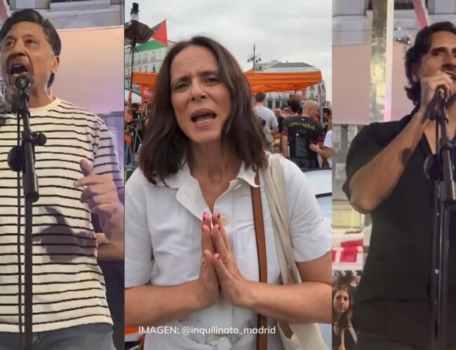 Carlos Bardem, Aitana Sánchez-Gijón y Juan Diego Botto: el mundo de la cultura se suma a la acampada de Sol contra la crisis de la vivienda